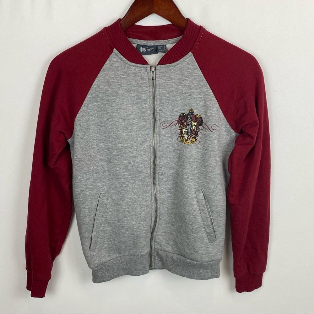 Primark Harry Potter Zip-Up‎ Varsity Style Gryffindor Graphic Sweater